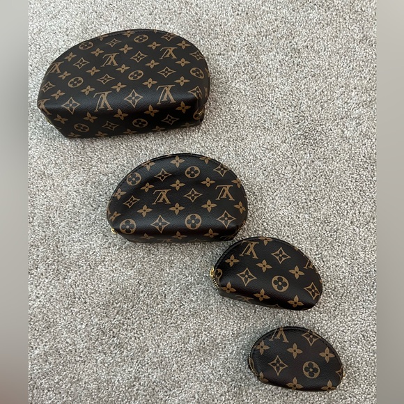 BACK IN STOCK!! NEW SET OF 4 DESIGNER INSPIRED MAKEUP BAGS COSMETIC BAGS POUCHES - Picture 8 of 16